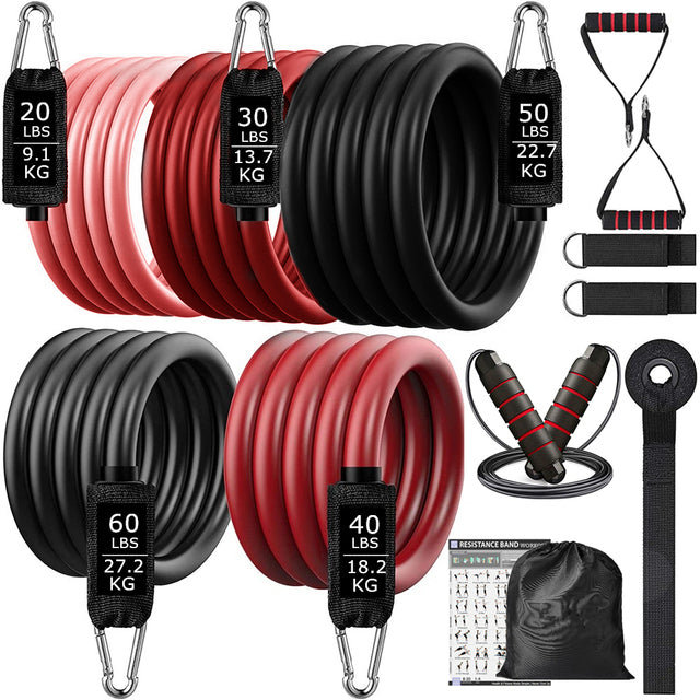 360lbs Fitness Exercises Resistance Bands Set Elastic Tubes Training Workout Equipment for Home Gym Weight