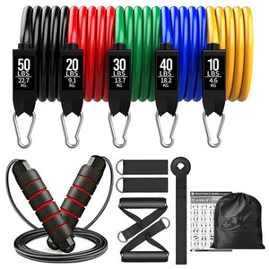 360lbs Fitness Exercises Resistance Bands Set Elastic Tubes Training Workout Equipment for Home Gym Weight