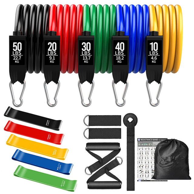 360lbs Fitness Exercises Resistance Bands Set Elastic Tubes Training Workout Equipment for Home Gym Weight