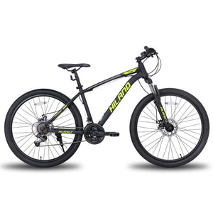 21 Speeds 26/27.5 Inches Steel Frame Suspension fork Disc Brake Mountain Bike MTB Shimano - ultimatefitness4you