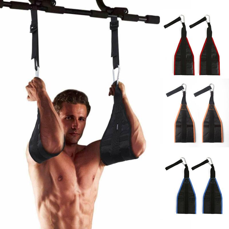 1 Pair AB Sling Straps Suspension Rip-Resistant Heavy Duty Pull Up Bar Hanging Leg Raiser - ultimatefitness4you