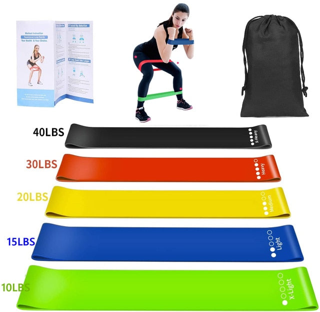 Training Fitness Strength Resistance Loop Bands for Legs and Butt Pilates Sport Yoga Crossfit - ultimatefitness4you