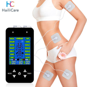 FDA Tens Unit Muscle Stimulator Pulse Massage 2 Channels LCD EMS - ultimatefitness4you