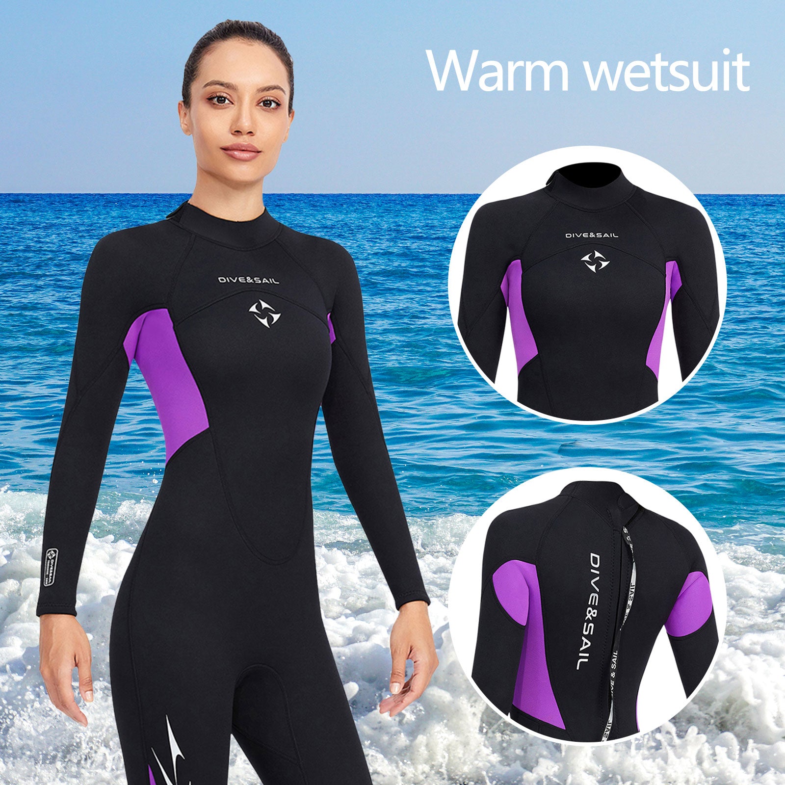 3mm Neoprene Wetsuits Scuba Diving Suits for Women Snorkeling Surfing