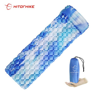 Outdoor Sleeping Pad Camping Inflatable Mattress with Pillows Ultralight Air Cushion Hiking Trekking - ultimatefitness4you