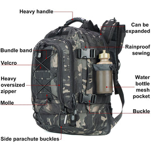 60L Men Military Tactical Backpack Army Hiking Climbing Camping Hunting Bag - ultimatefitness4you